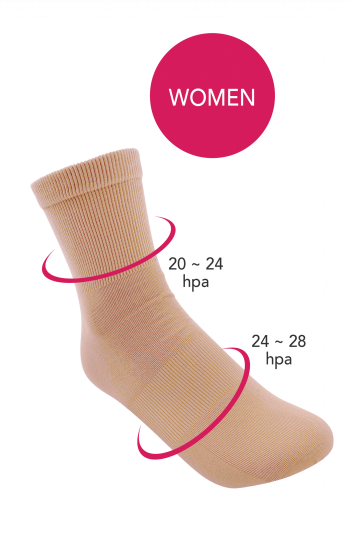 AULORA Socks with KODENSHI® Soft beige women size